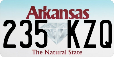 AR license plate 235KZQ