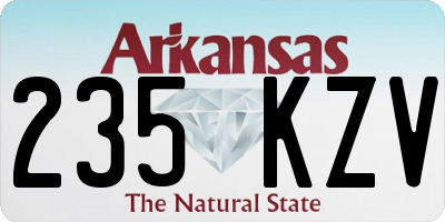 AR license plate 235KZV