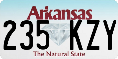 AR license plate 235KZY