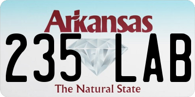 AR license plate 235LAB