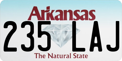 AR license plate 235LAJ