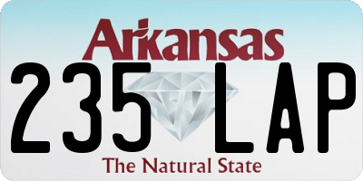 AR license plate 235LAP