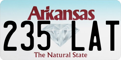 AR license plate 235LAT
