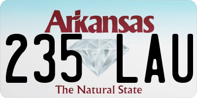 AR license plate 235LAU