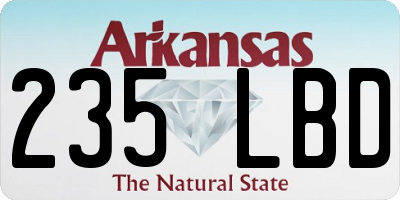 AR license plate 235LBD