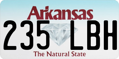 AR license plate 235LBH