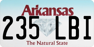 AR license plate 235LBI