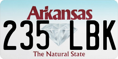 AR license plate 235LBK