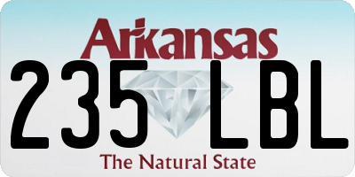 AR license plate 235LBL