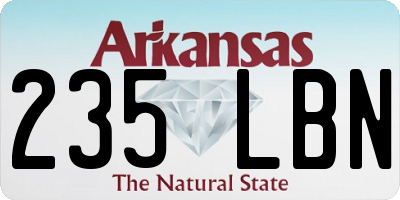 AR license plate 235LBN