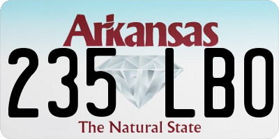 AR license plate 235LBO