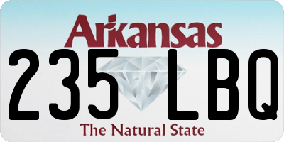 AR license plate 235LBQ