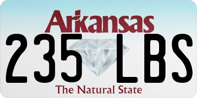 AR license plate 235LBS