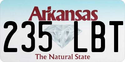 AR license plate 235LBT