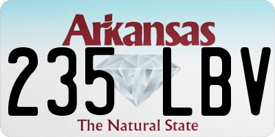 AR license plate 235LBV