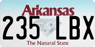 AR license plate 235LBX