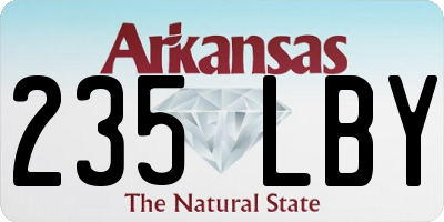 AR license plate 235LBY