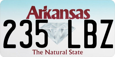 AR license plate 235LBZ