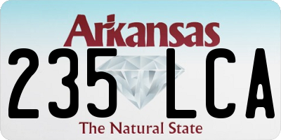 AR license plate 235LCA