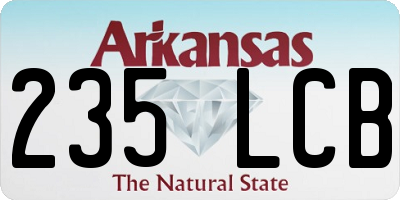 AR license plate 235LCB