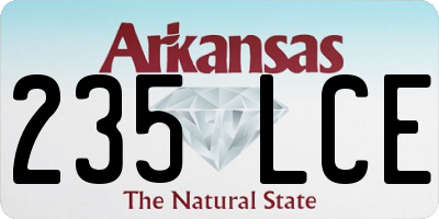 AR license plate 235LCE