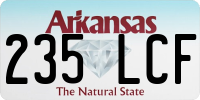 AR license plate 235LCF