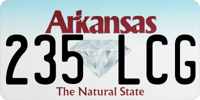 AR license plate 235LCG