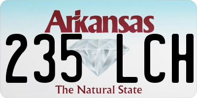 AR license plate 235LCH
