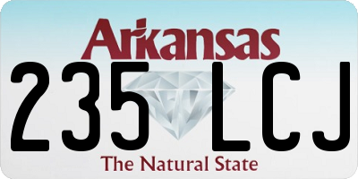 AR license plate 235LCJ