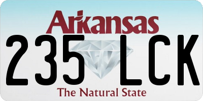 AR license plate 235LCK