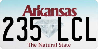 AR license plate 235LCL