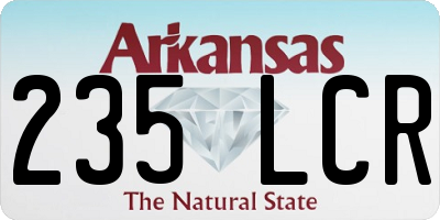 AR license plate 235LCR