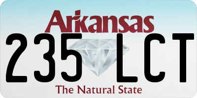 AR license plate 235LCT