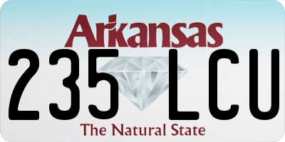 AR license plate 235LCU