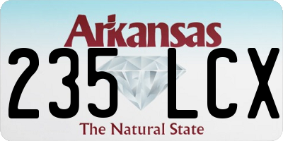 AR license plate 235LCX