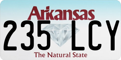 AR license plate 235LCY
