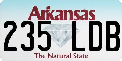 AR license plate 235LDB