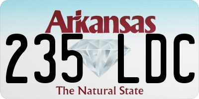 AR license plate 235LDC