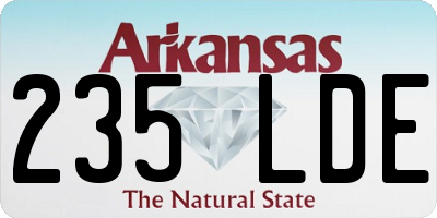 AR license plate 235LDE