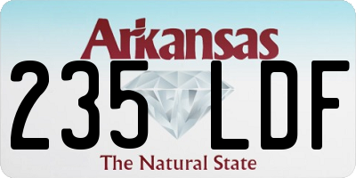 AR license plate 235LDF