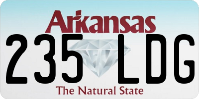 AR license plate 235LDG