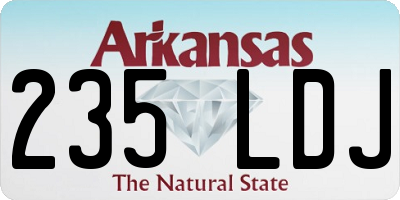 AR license plate 235LDJ