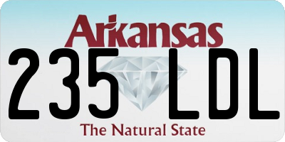AR license plate 235LDL