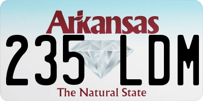 AR license plate 235LDM