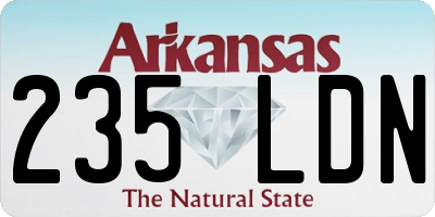 AR license plate 235LDN