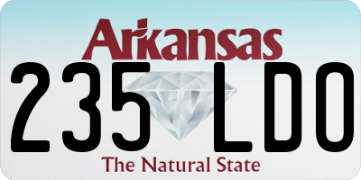 AR license plate 235LDO