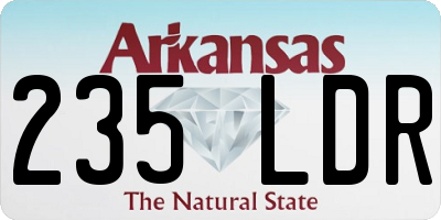AR license plate 235LDR