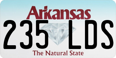 AR license plate 235LDS