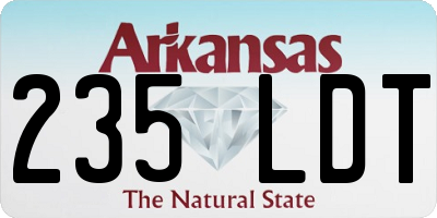 AR license plate 235LDT
