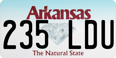 AR license plate 235LDU